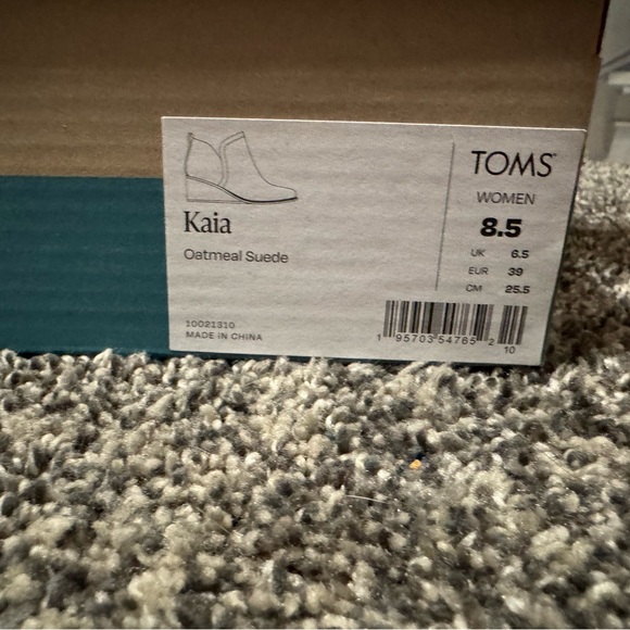 Toms Beige Suede Ankle Booties - Picture 2 of 2